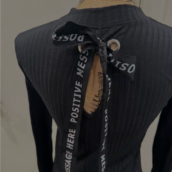 Zara long sleeve Top “positive Massage Here” - Picture 9 of 10